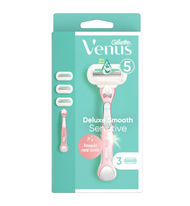 Venus Deluxe Smooth Sensitive RoseGold Razor - 3 Blades 