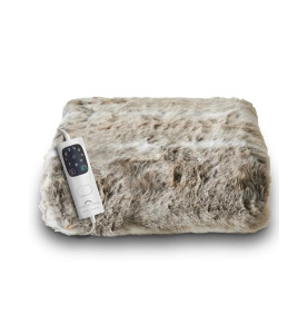 Dreamland Hygge Days Luxury Faux Fur Warming Throw - Alaskan Husky Faux Fur