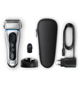 Braun Series 8 8350s Electric Shaver, Charging Stand, Silver