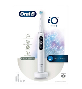 Oral-B iO 7 White Electric Toothbrush, Travel Case