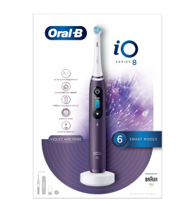 Oral-B iO 8 Violet Electric Toothbrush, Travel Case