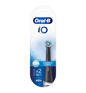 Oral-B iO Ultimate Clean Black Electric Toothbrush Heads, 2 Counts