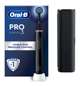 Oral-B Pro Series 3 Black Electric Toothbrush, Travel Case