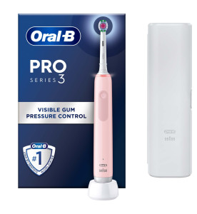 Oral-B Pro Series 3 Pink Electric Toothbrush, Travel Case