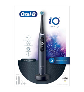 Oral-B iO 7 Black Electric Toothbrush, Travel Case