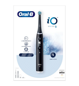 Oral-B iO 6 Black Electric Toothbrush, Travel Case