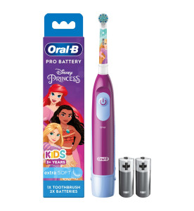 Oral-B Pro Battery Powered Toothbrush Featuring Cars and Princesses Characters 