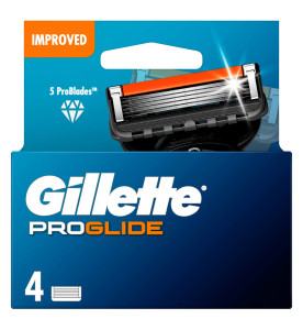 Gillette ProGlide Razor Refills for Men, 4 Razor Blade Refills