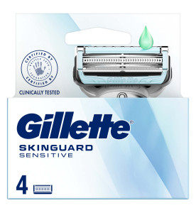 Gillette SkinGuard Sensitive Razor Blade Refills for Men, 4 Blades