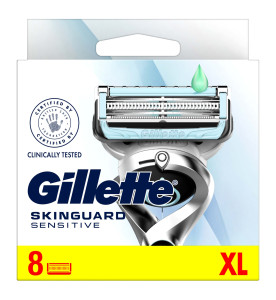 Gillette SkinGuard Sensitive Razor Blade Refills for Men, 8 Blades
