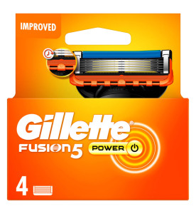 Gillette Fusion5 Power Razor Refills For Men, 4 Razor Blade Refills