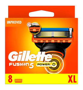 Gillette Fusion5 Power Razor Refills For Men, 8 Razor Blade Refills