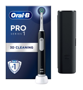 Oral-B Pro Series 1 Black Electric Toothbrush, Travel Case