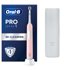 Oral-B Pro Series 1 Pink Electric Toothbrush, Travel Case