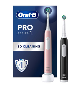 Oral-B Pro Series 1 Pink & Black Electric Toothbrushes