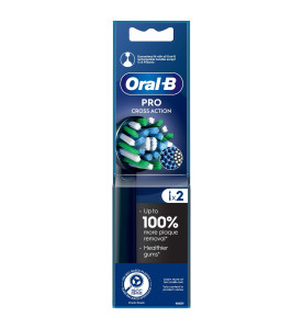 Oral-B Pro Cross Action Black Toothbrush Heads, 2 Counts