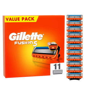 Gillette Fusion5 Razor Refills For Men, 11 Razor Blade Refills