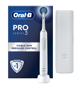 Oral-B Pro Series 3 White Electric Toothbrush, Travel Case