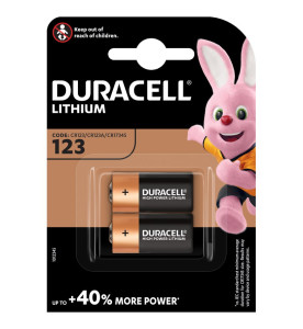 Duracell Lithium 123 Twin Batteries (Card of 2)