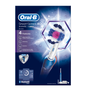 Oral-B Smart Series 4000 3D White Electric Rechargeable Toothbrush 