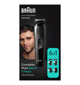 Braun All-In-One Style Kit Series 3 MGK3410, 6-in1 Kit For Beard & Hair