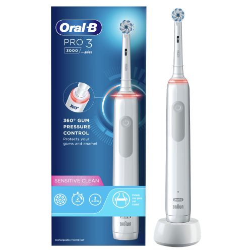 Oral-B Pro 3 - 3000 - White Electric Sensi Ultrathin Toothbrush Designed By Braun