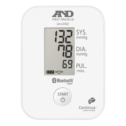 A&D Medical UA-651BLE Upper Arm Blood Pressure Monitor with Bluetooth® Smart/ Bluetooth® Low Energy Connectivity