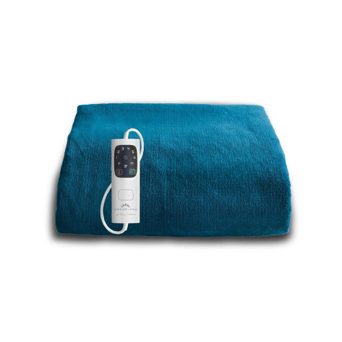 Dreamland Snuggle Up Warming Throw - Luxurious teal blue velvet