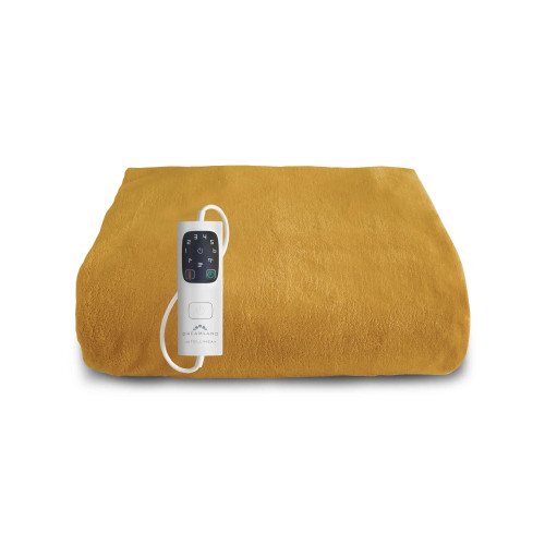 Dreamland Snuggle Up Warming Throw - Luxurious mustard velvet