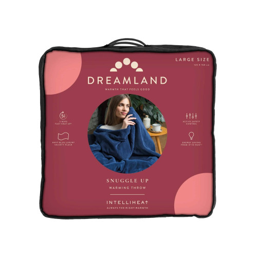 Dreamland Snuggle Up Warming Throw - Luxurious navy velvet