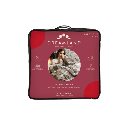 Dreamland Hygge Days Luxury Faux Fur Warming Throw - Alaskan Husky Faux Fur