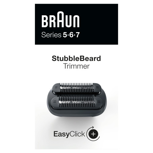 Braun EasyClick Stubble Beard Trimmer Attachment for Series 5, 6 and 7 Electric Shaver