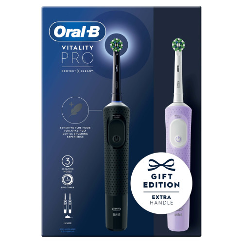 Oral-B Vitality Pro Black & Purple Electric Toothbrushes