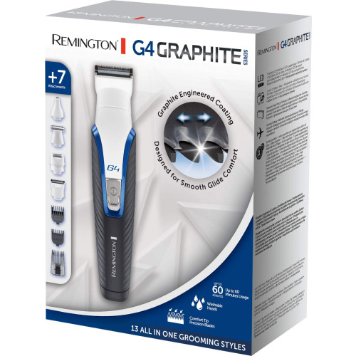 Remington Graphite G4 Cordless Trimmer with Mini Electric Shaver Attachment, PG4000