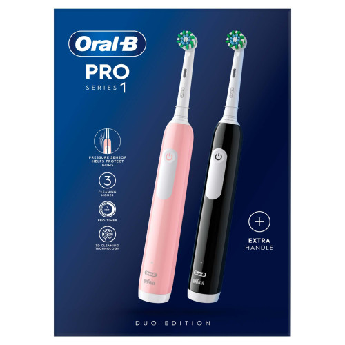 Oral-B Pro Series 1 Pink & Black Electric Toothbrushes