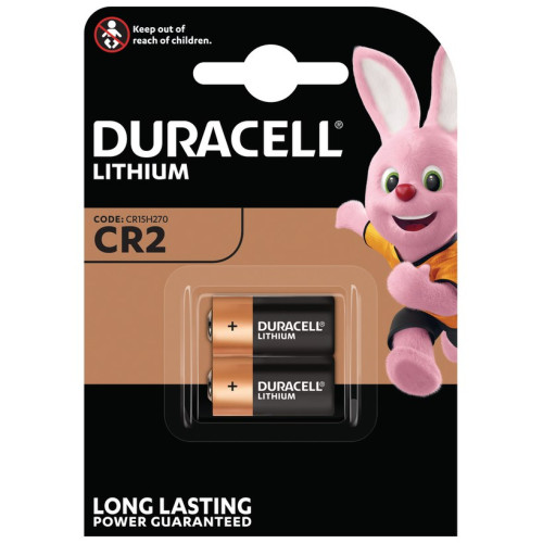Duracell Lithium CR2 Twin Batteries (Card of 2)