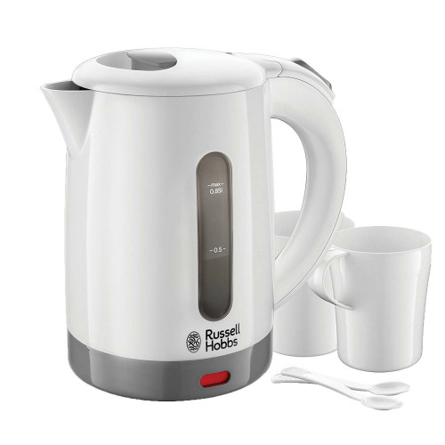 Russell Hobbs 23840 Compact Travel Electric Kettle, Plastic, 1000 W, White