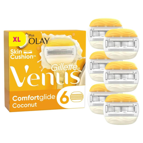 Venus Rifle Comfortglide Coconut Plus Olay, 6 Razor Blades