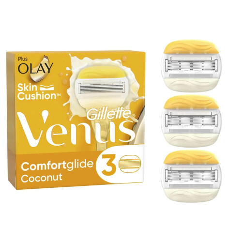 Venus Rifle Comfortglide Coconut Plus Olay, 3 Razor Blades