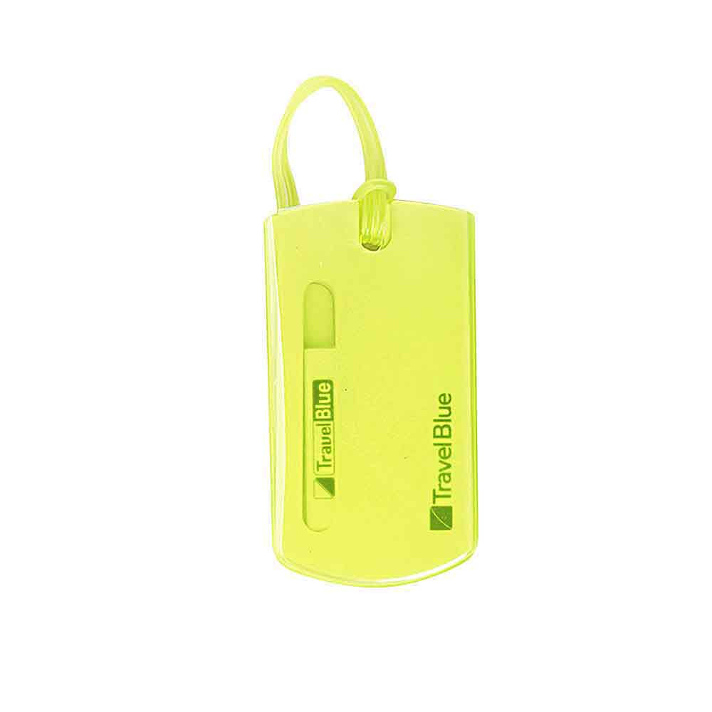 Travel Blue Jelly Luggage Name Tag Bright Green Mashco