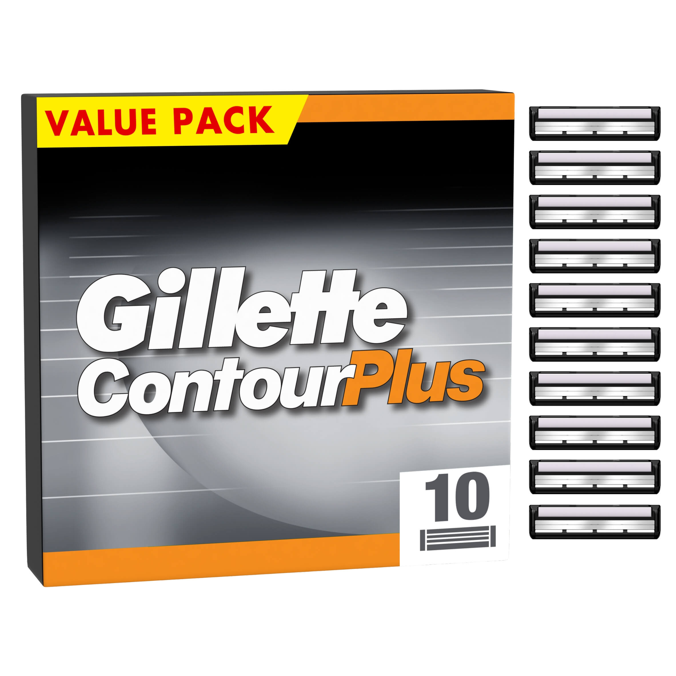 Gillette Contour Plus Razor Blades x10 Gillette Male Grooming Mashco