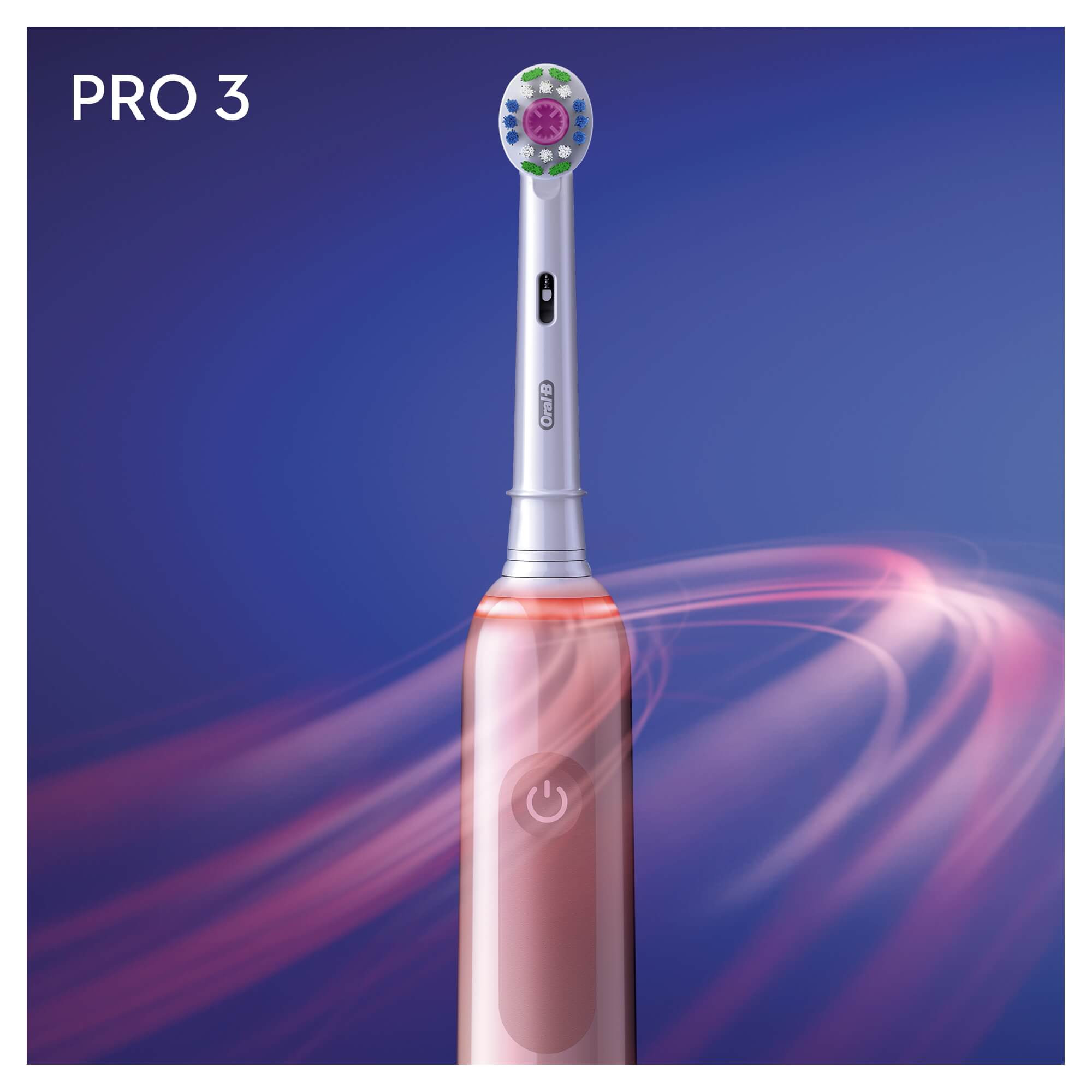 Oral-B Pro 3 - 3000 - Pink Electric Toothbrush Designed By