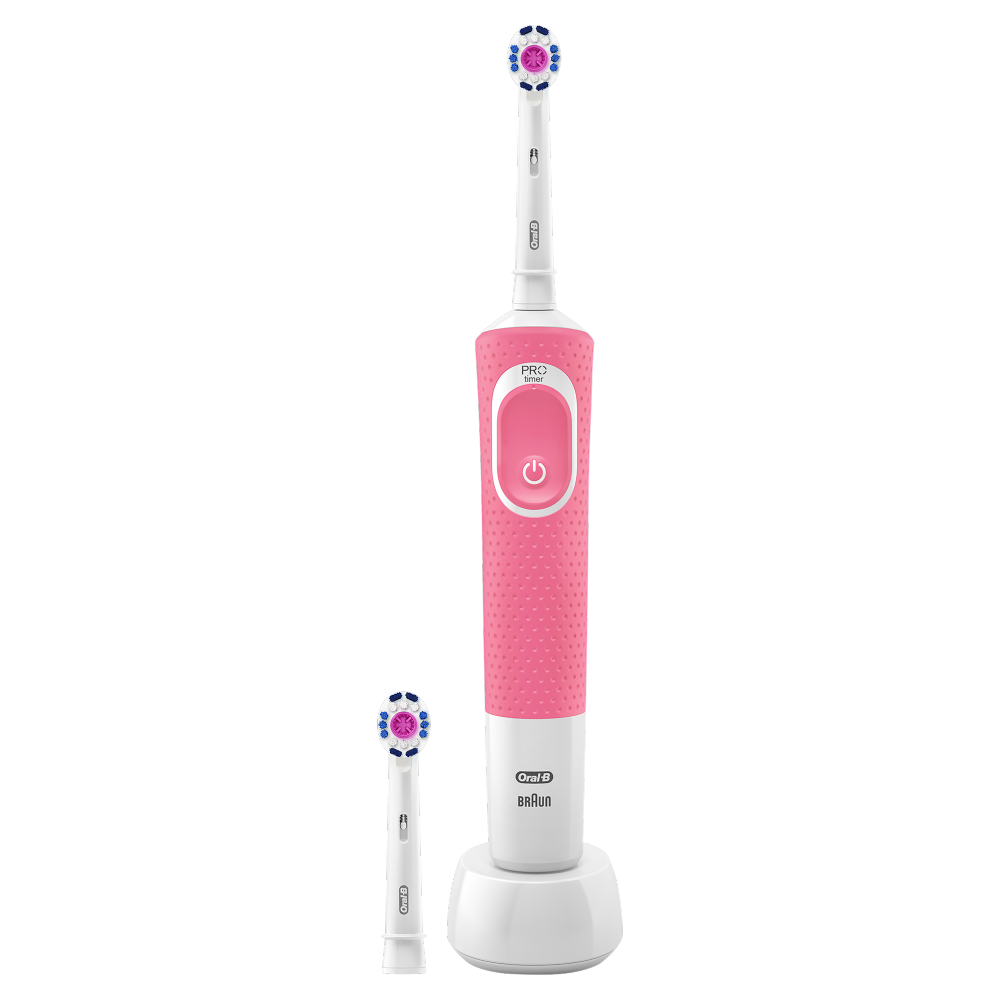 Oral B Vitality Plus 3dwhite Pink Electric Toothbrush Rechargeable