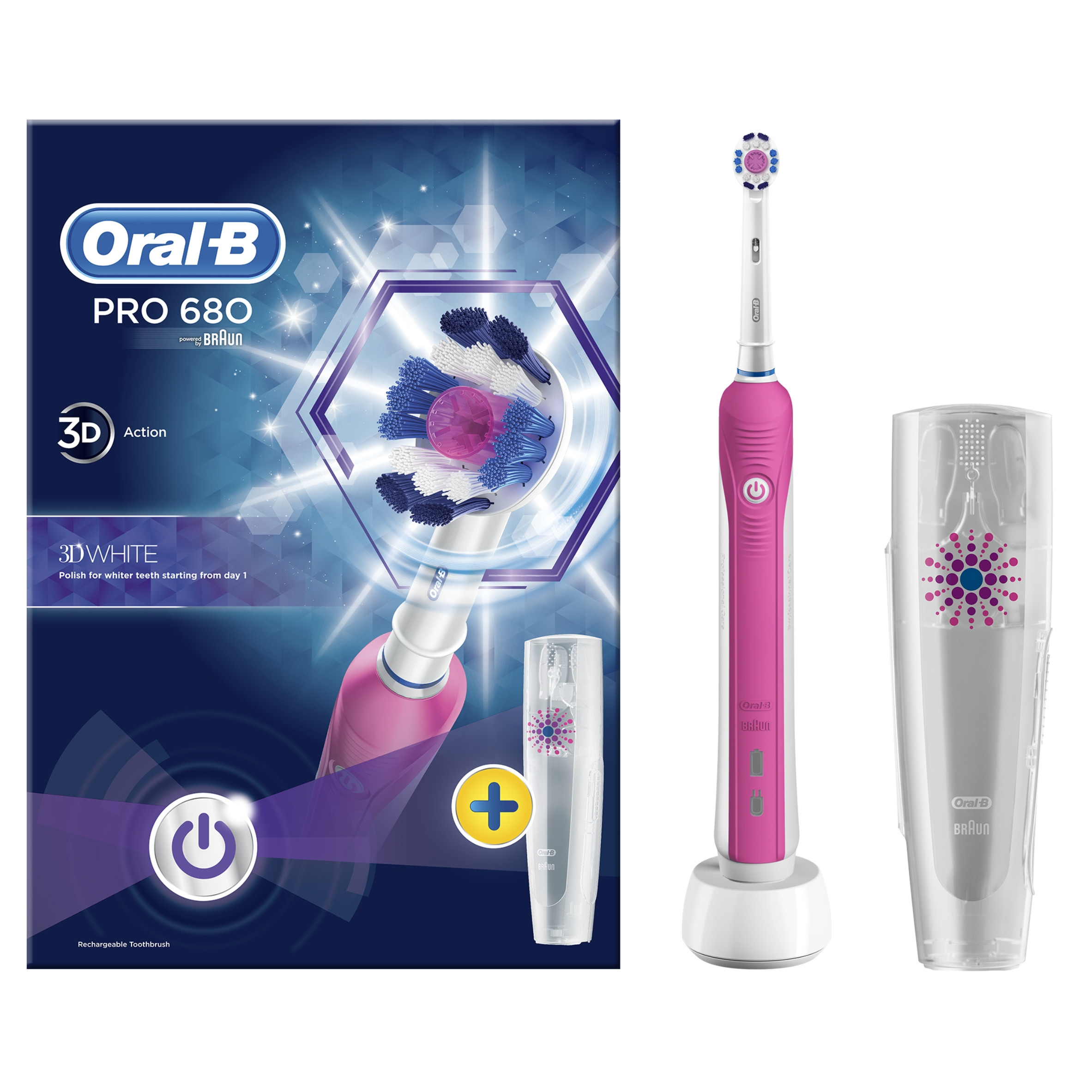 oral b pro 600 pink special edition electric toothbrush