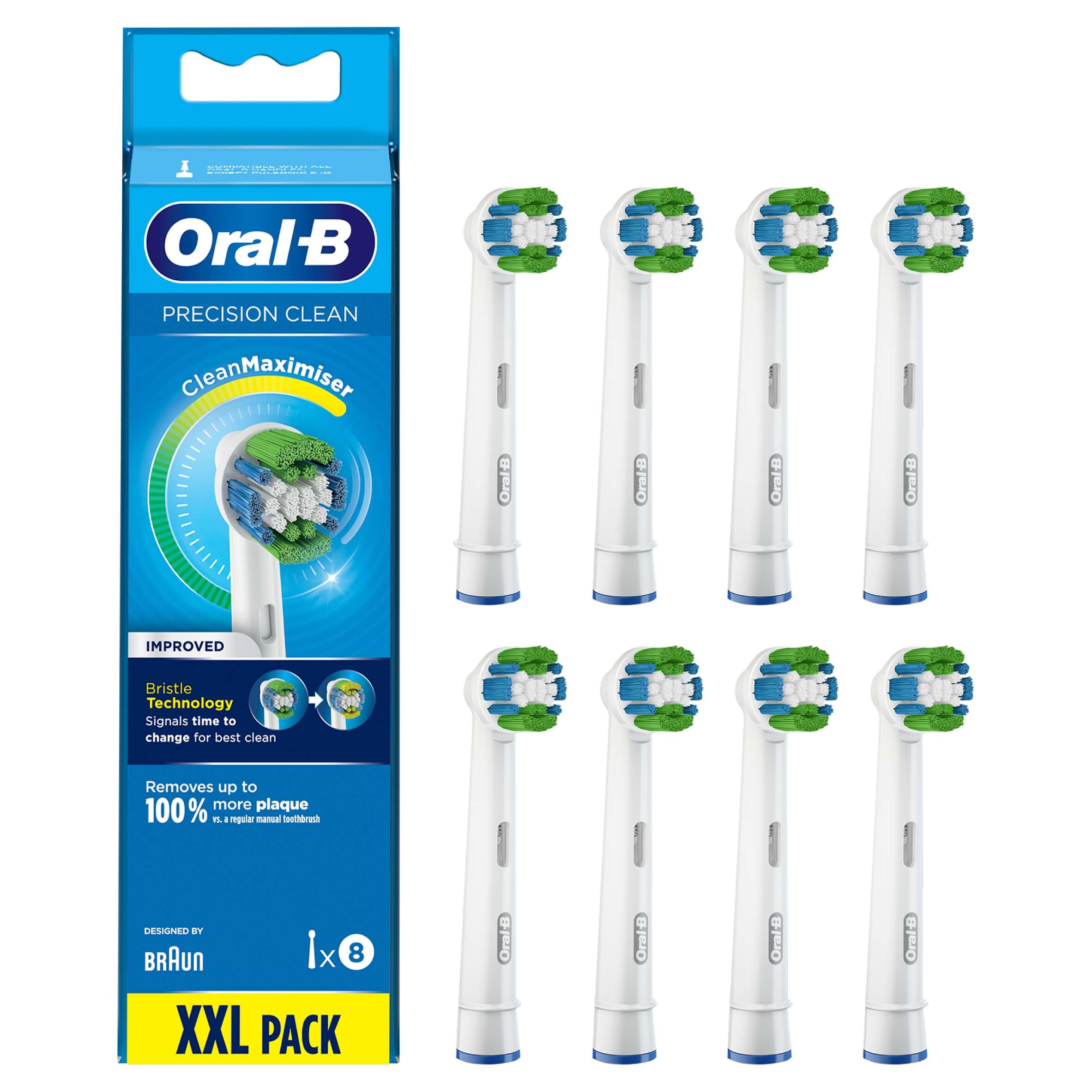 OralB Precision Clean Replacement Toothbrush Head with CleanMaximiser