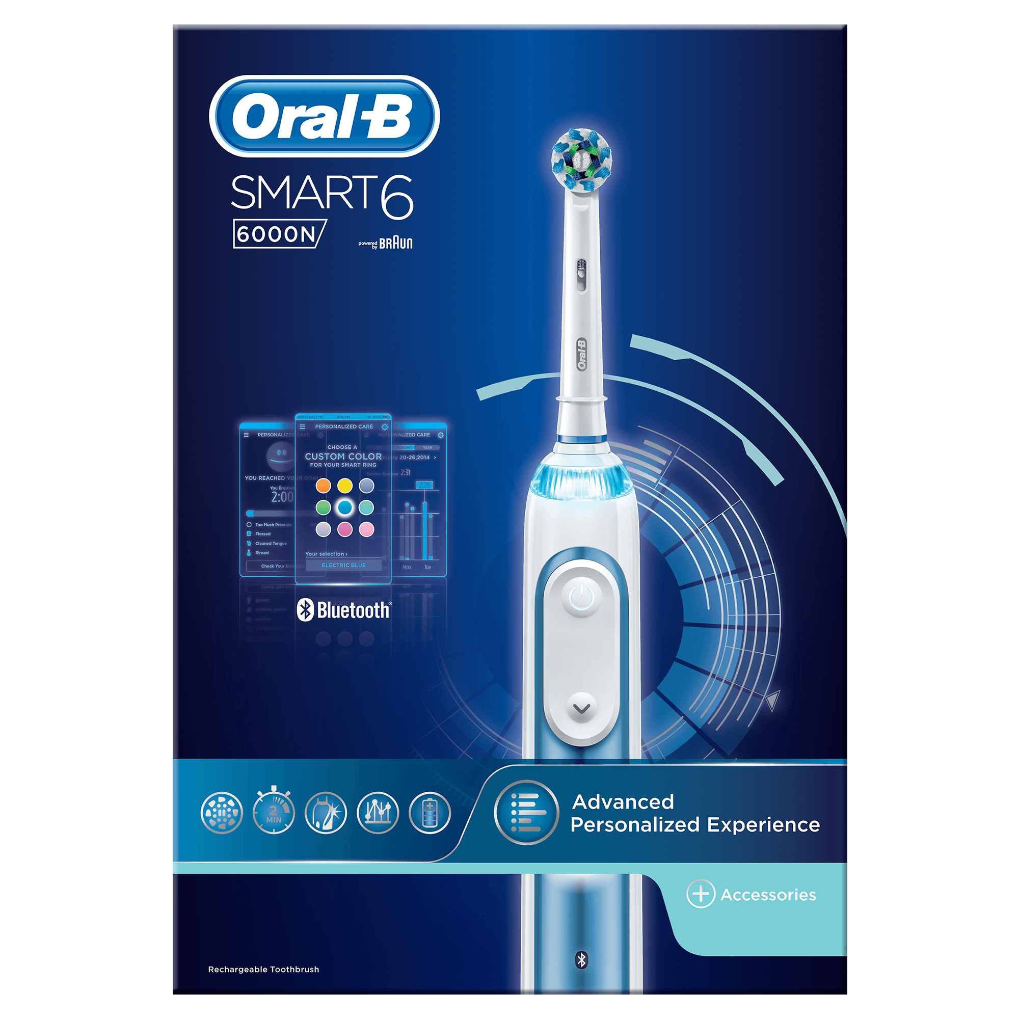 OralB Smart 6 6000N Electric Toothbrush Designed By Braun Dental