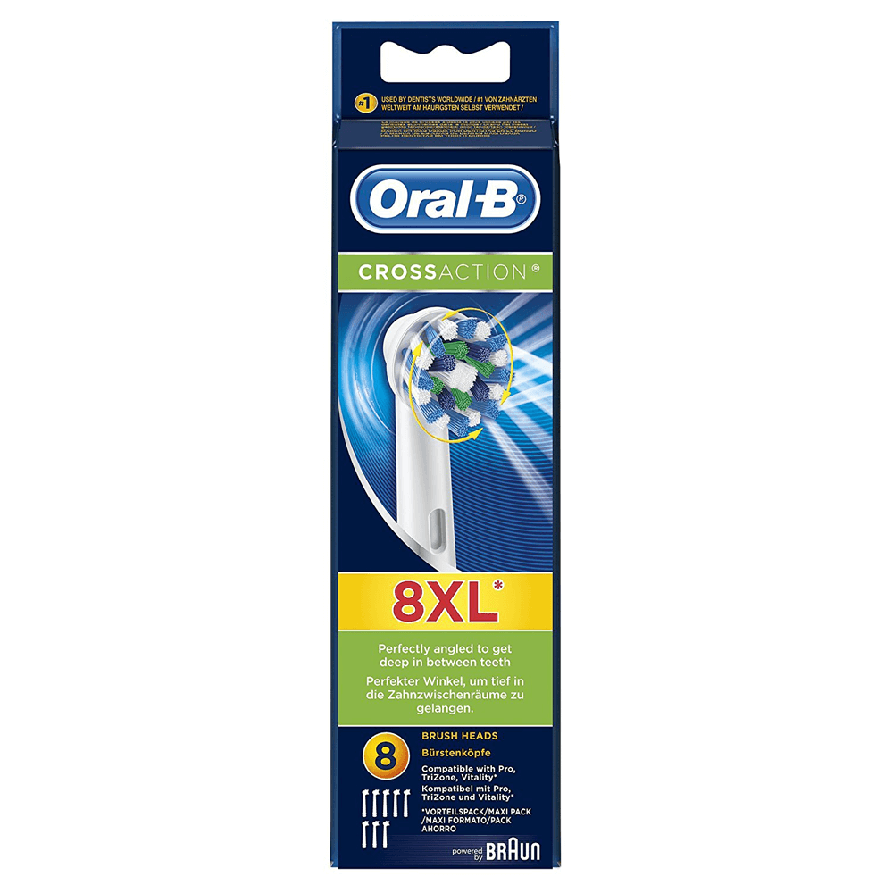 Oral B Cross Action Brush Heads Pack Of 8 Mashco