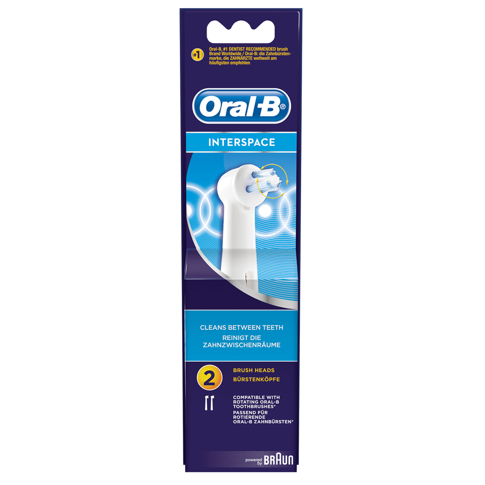 Oral-B Interspace Brush Heads (Pack of 2) | Mashco