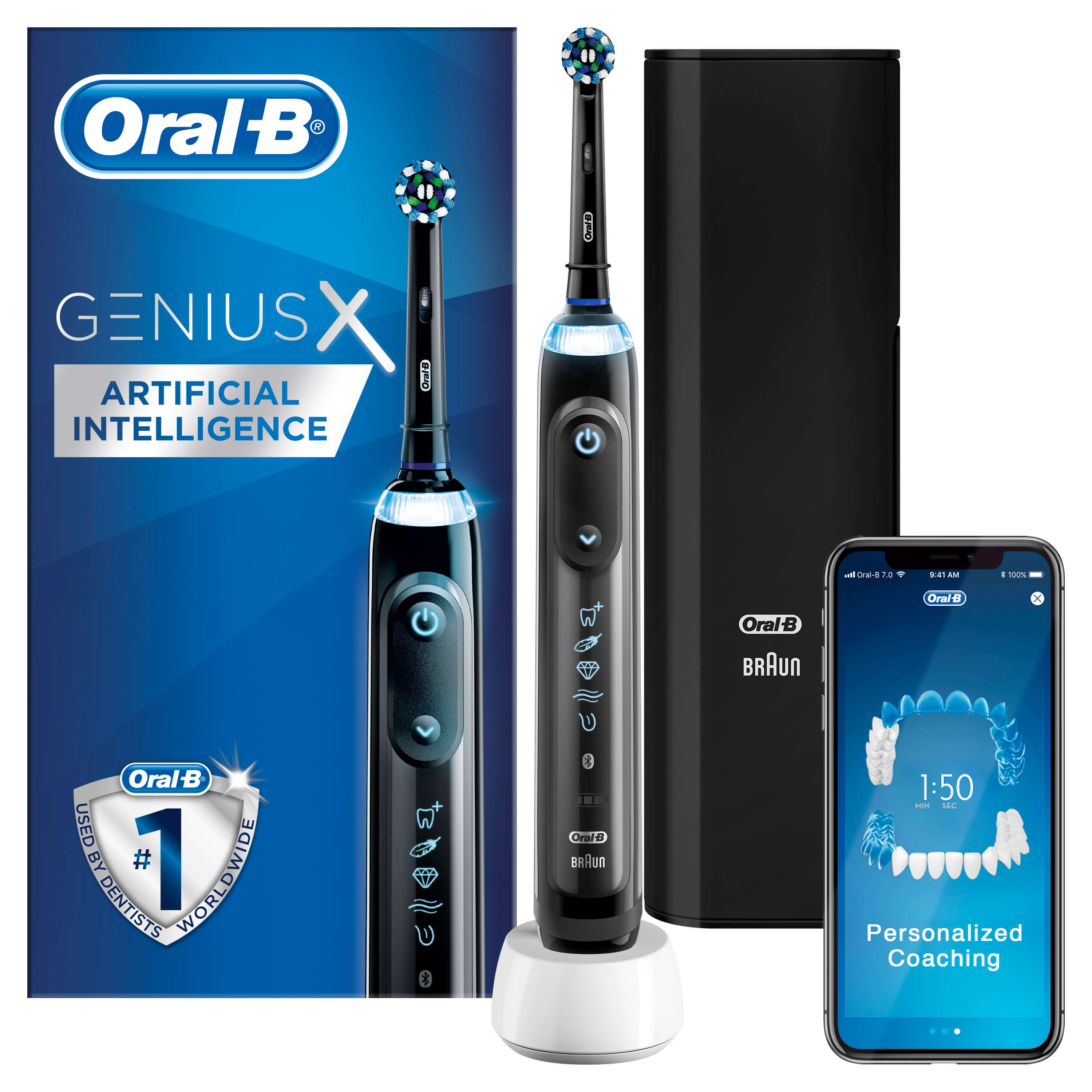 Oral-B Genius X Electric Toothbrush Black | Mashco