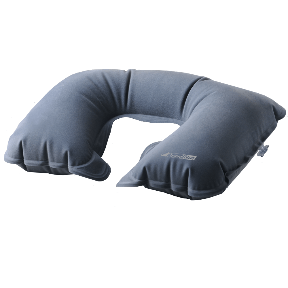 travel blue inflatable neck pillow